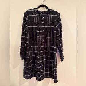 Madewell Black and White Plaid Dress - Large